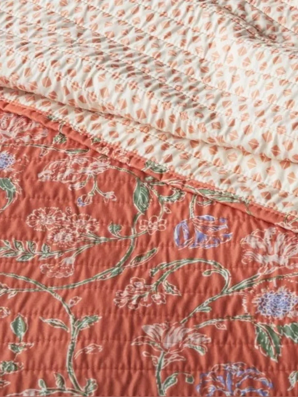 Floral Boho Reversible Printed Quilt Bronze - Full/Queen